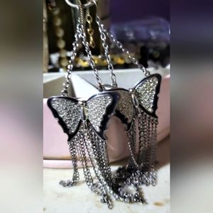 Fancy dangle butterfly earrings